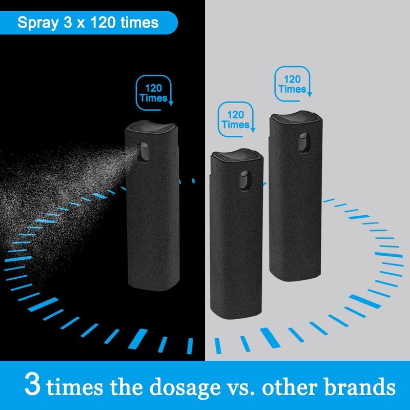 walrfid 3 Pack Screen Cleaner, Car Screen Cleaner Spray and Wipe, Computer Laptop Cleaning Kit for Electronic iPad, iPhone, Cellphone, Monitor, MacBook, Car Display, Tablet, TV Flat Screens, Black - Image 5